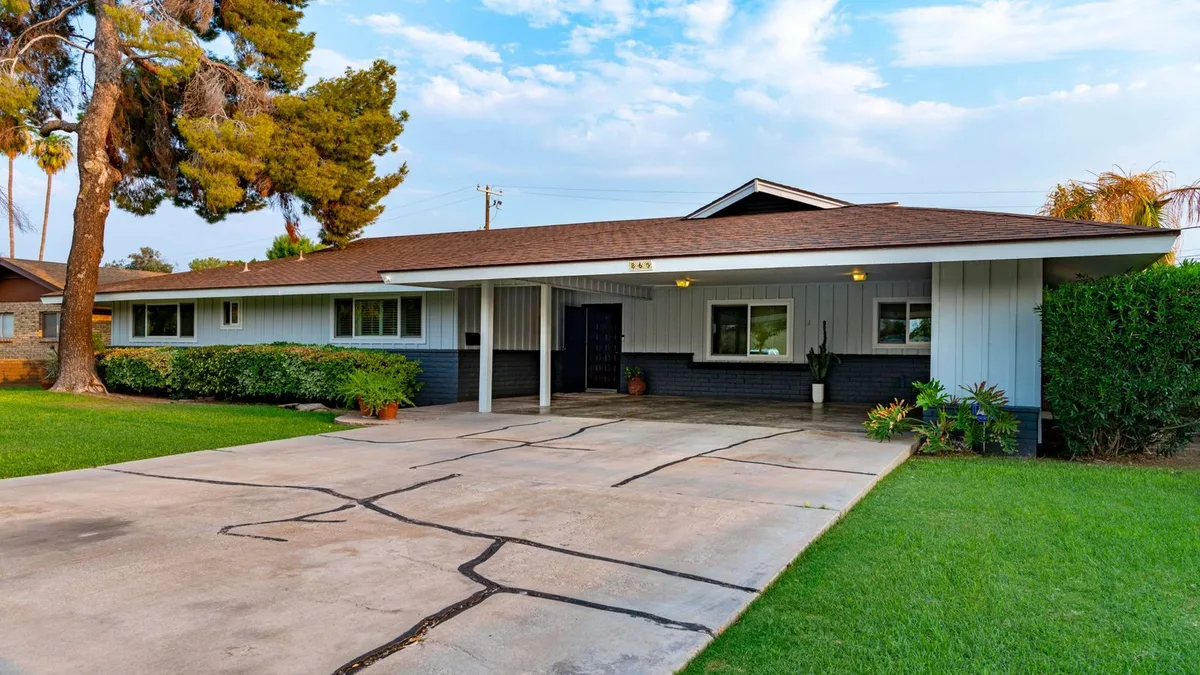 A Las Vegas area home at dusk