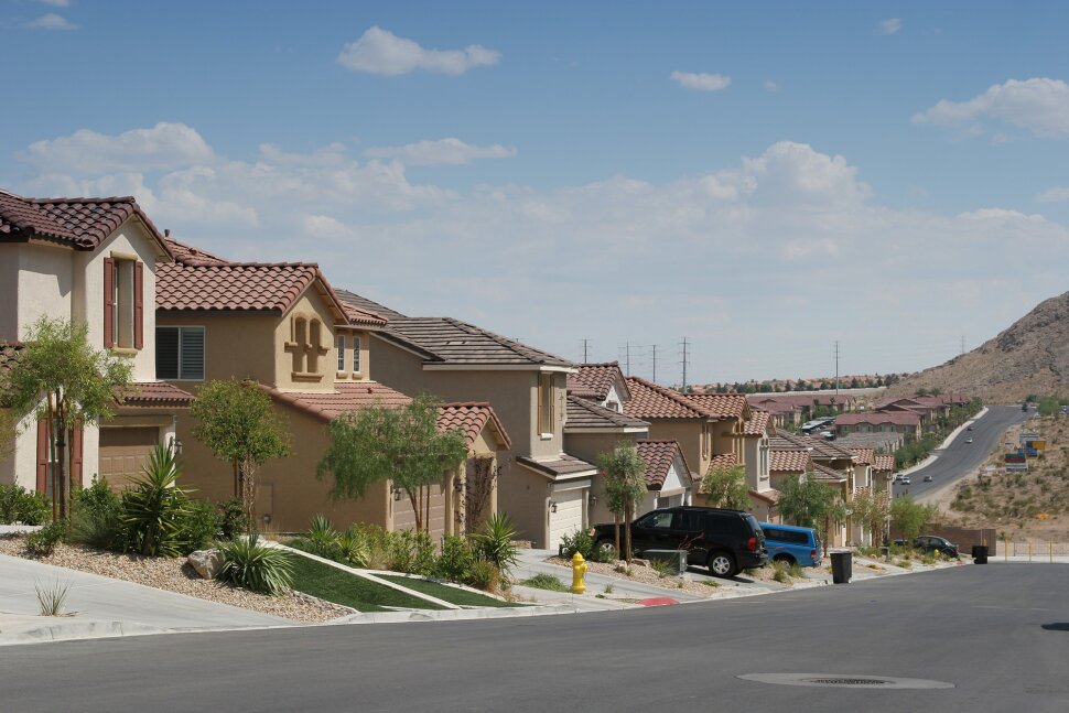 Las Vegas homes on a residential street